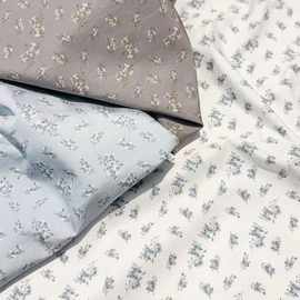 新款泡泡纱数码印花韩版ins花布全涤羽绒服面料棉服面料童装女装