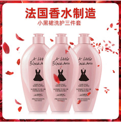 泊夢詩廠家直供小黑裙洗髮水持續留香控油去屑洗髮露發膏一件代發