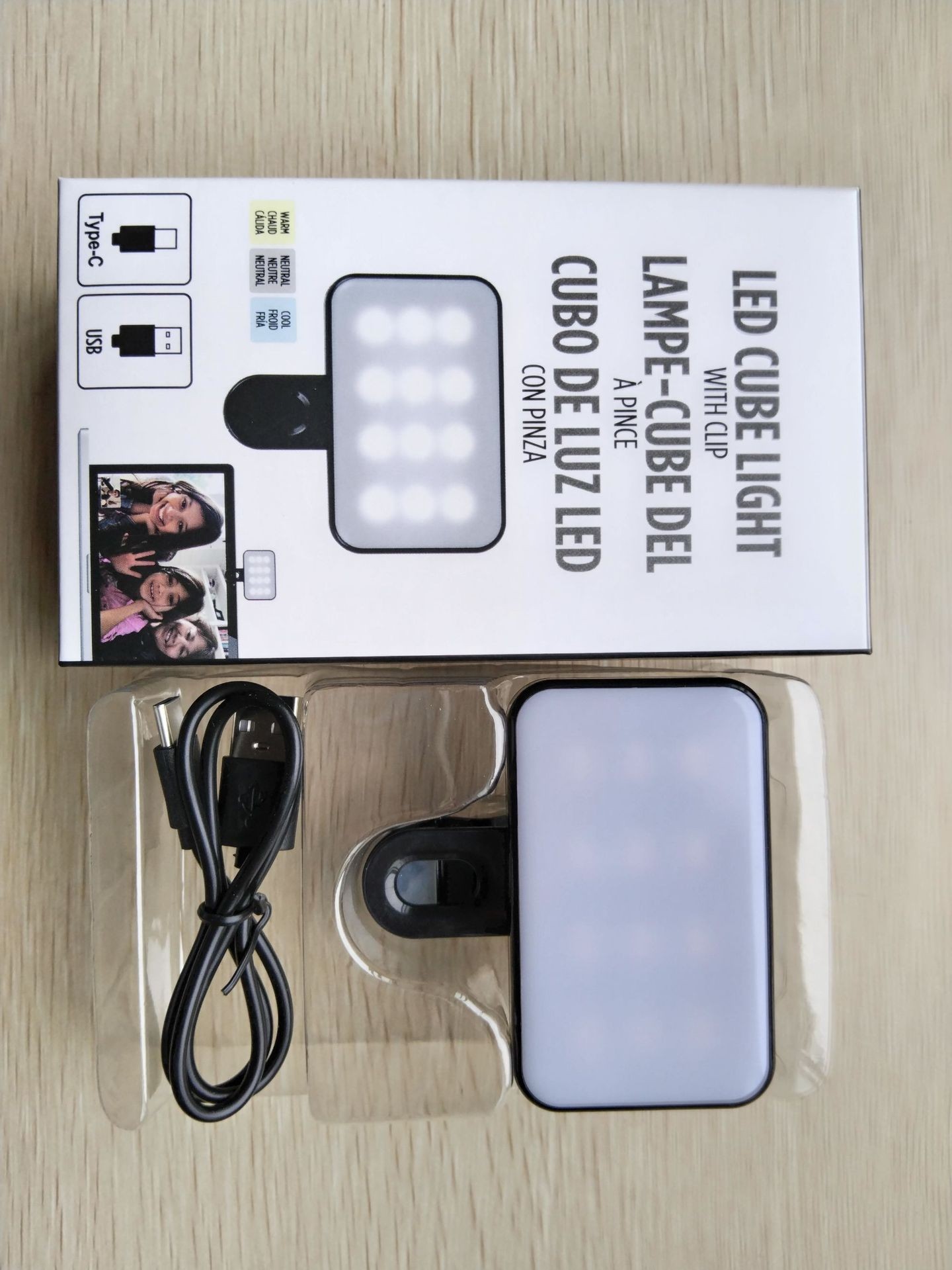 Luz de relleno de bolsillo de la pierna de belleza de escritorio con traje de micrófono Luz de conferencia SLR Fotografía de mano con micrófono