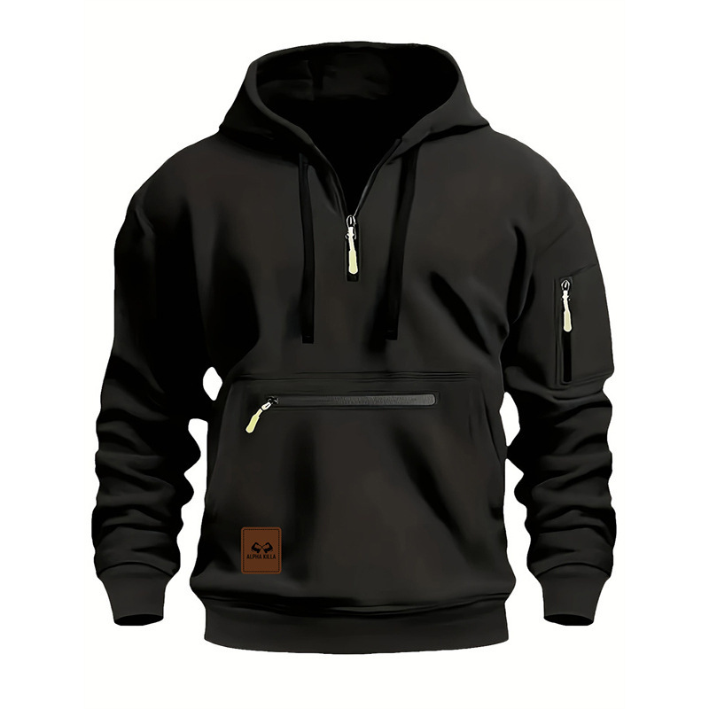 Cross-Border Popular Autumn and Winter New Men's Sweatshirt Hoodie Zipper Multi-Pocket Foreign Trade Sports Casual Hoodie Jacket Cross-Border Popular Autumn and Winter New Men's Sweatshirt Hoodie Zipper Multi-Pocket Foreign Trade Sports Casual Hoodie Jacket