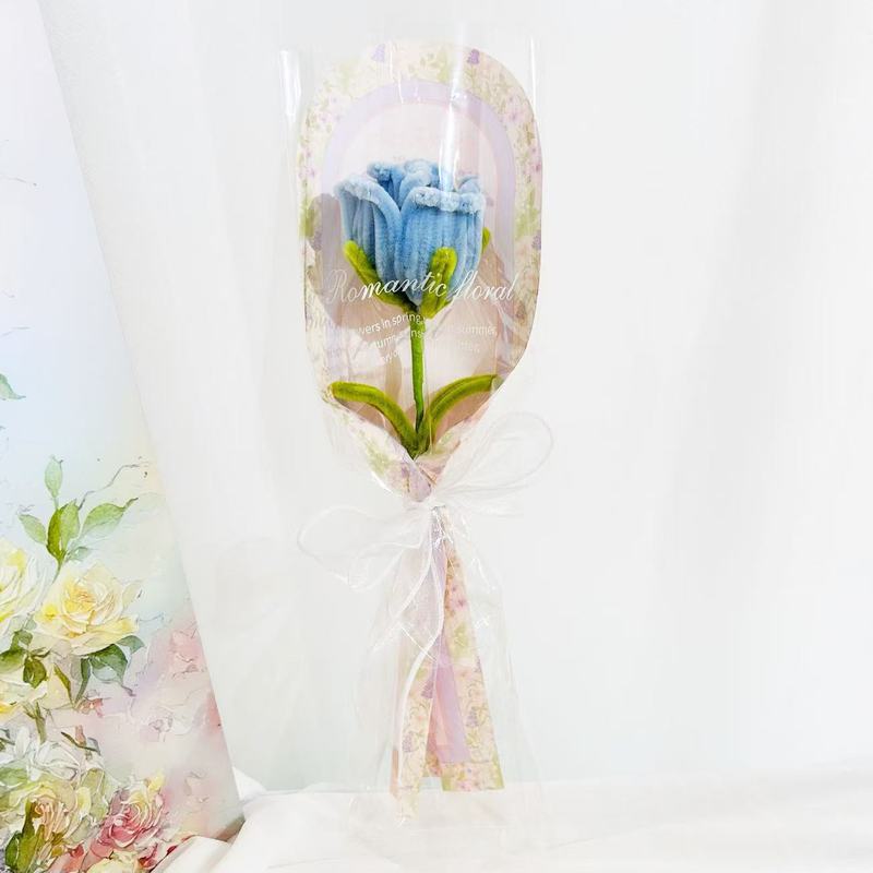 纯手工扭扭棒玫瑰花束成品仿真玫瑰单只花束七夕情人节送女友闺蜜|undefined