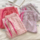 Pink Plaid Wide-leg Pants Women's Casual Large Size Summer 2024 Thin High Waist Daggy Love Straight Walking Pants