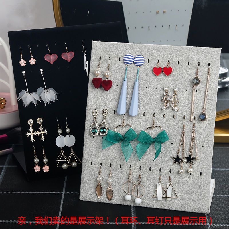 60 holes of black earrings+60 holes of gray earrings