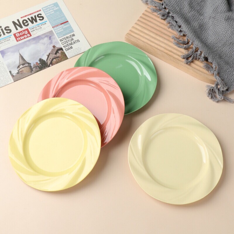 プラスチックディスクライト高級クリームスタイルインハイエンドデザートプレートディナープレートクリエイティブフルーツプレートパスタプレート|undefined