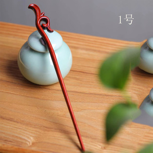 Indonesian Rosewood Computer Carving Ancient Style Hairpin Plate Hair Plate Tools Ancient Costume Hair Fork Women's Headwear Classical Han Clothing