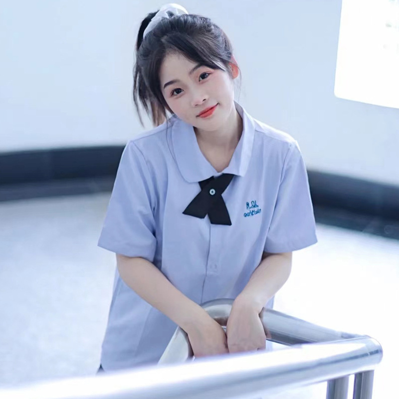 태국 스타일 학교 유니폼 JK 유니폼 여성 대학 스타일 노나 셔츠 전체 세트 남성과 여성을위한 고등학교 졸업 수업 세트