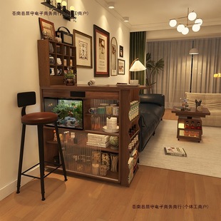 Furniture Mail Bar Table Partition Mail Package Wine Cabinet Retractable Antique Style Narrow Integrated Folding Dining Table Shadow Sand Bag Free Shipping