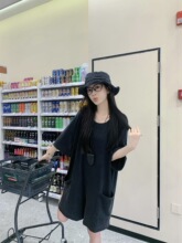 慵懒风韩系宽松连体短裤女2025夏季新款设计感宽松口袋阔腿休闲裤