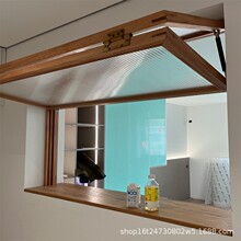 实木窗户老榆木做旧复古门窗上翻折叠窗中式平推木窗奶茶店窗框