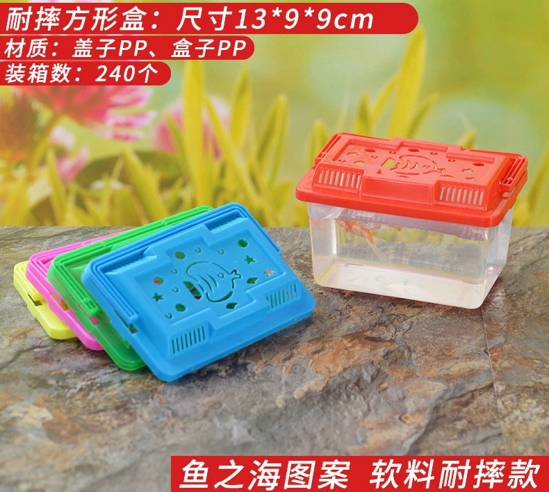 Transparent plastic pet box / small aquarium, portable ventilated tank, multiple sizes 10×7.5–39×28×17 cm