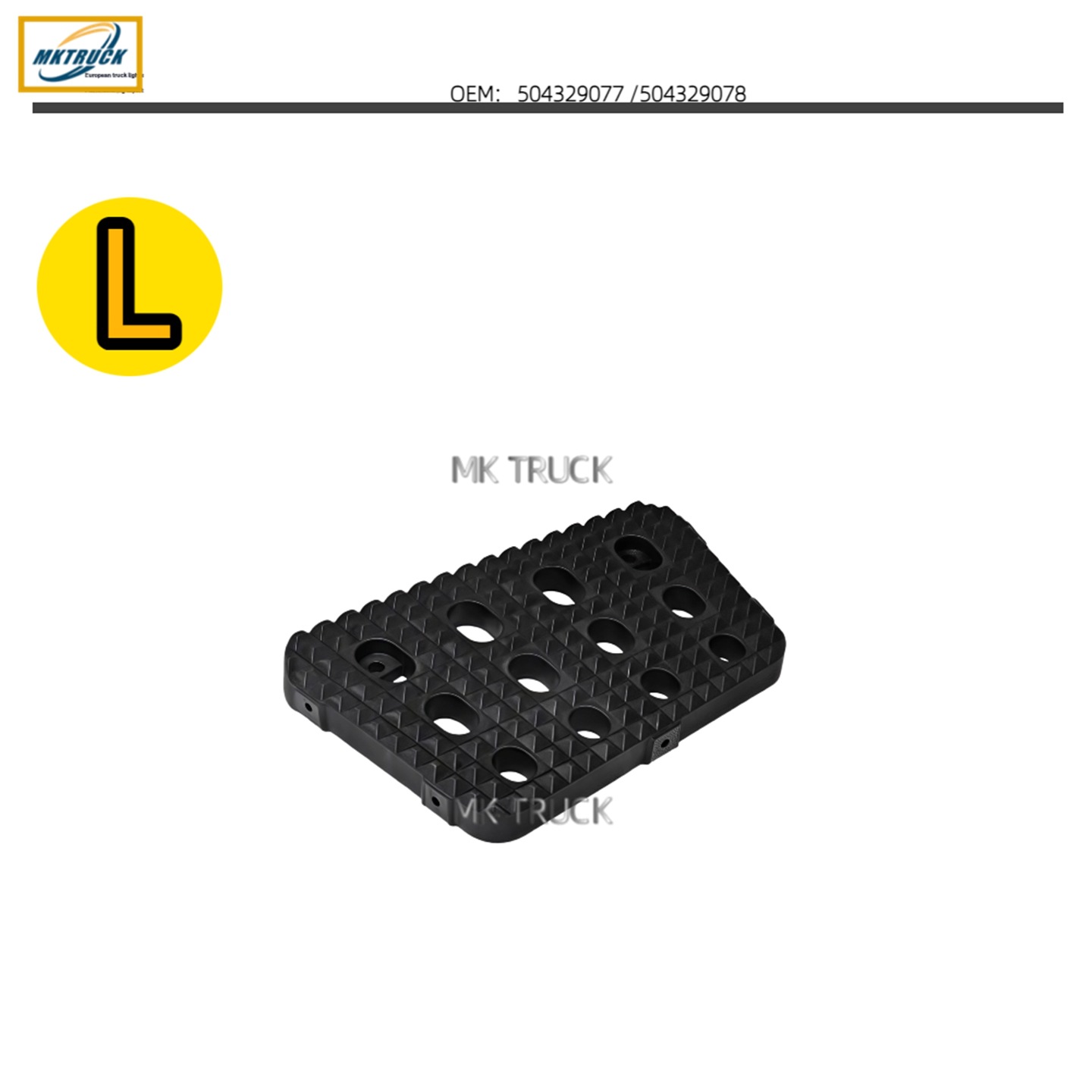 Piezas de fábrica para Iveco nuevo Tector pedal camión 504329078 504329077