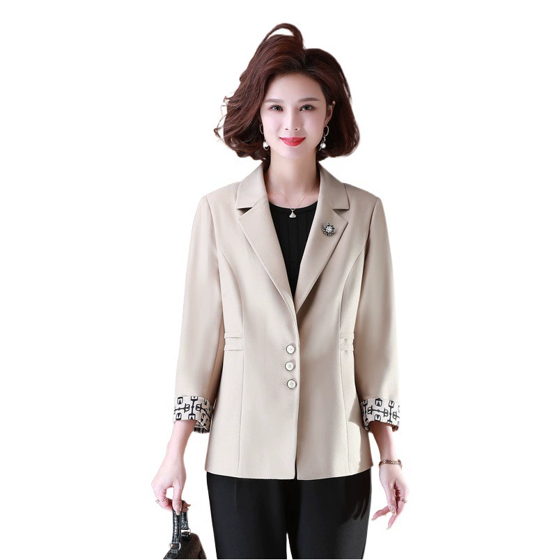 Маленький костюм для мамы, женское осеннее пальто среднего возраста, элегантный костюм для среднего и пожилого возраста, женское весенне-осеннее пальто