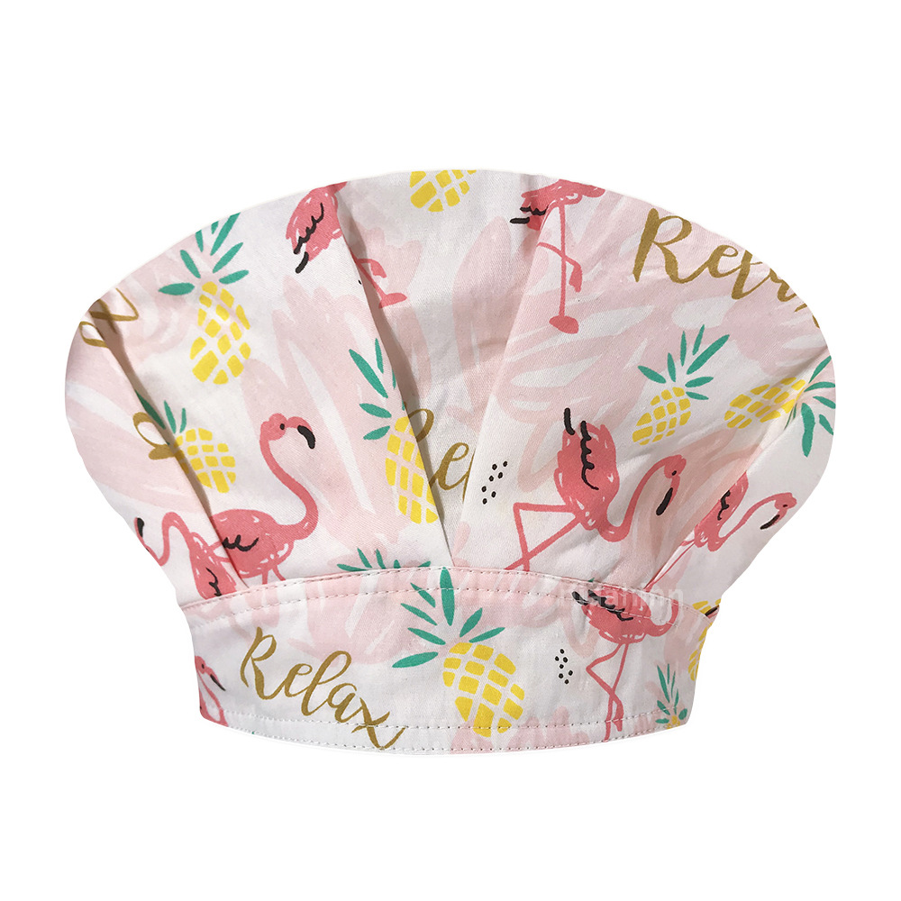Tapa de operación directa de fábrica impresión femenina pequeño animal lindo sombrero de enfermera algodón salón de belleza odontología oral sombrero