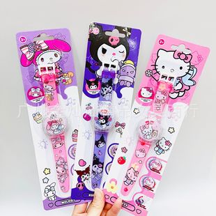Cross-border children's cartoon rotating flip electronic watch puzzle six one watch toy small prize gift stall foreign trade