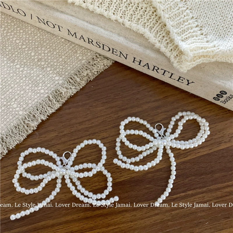 Small footwear buckle pearl with bow, universal accessories, accessory, flowered, Chanel style