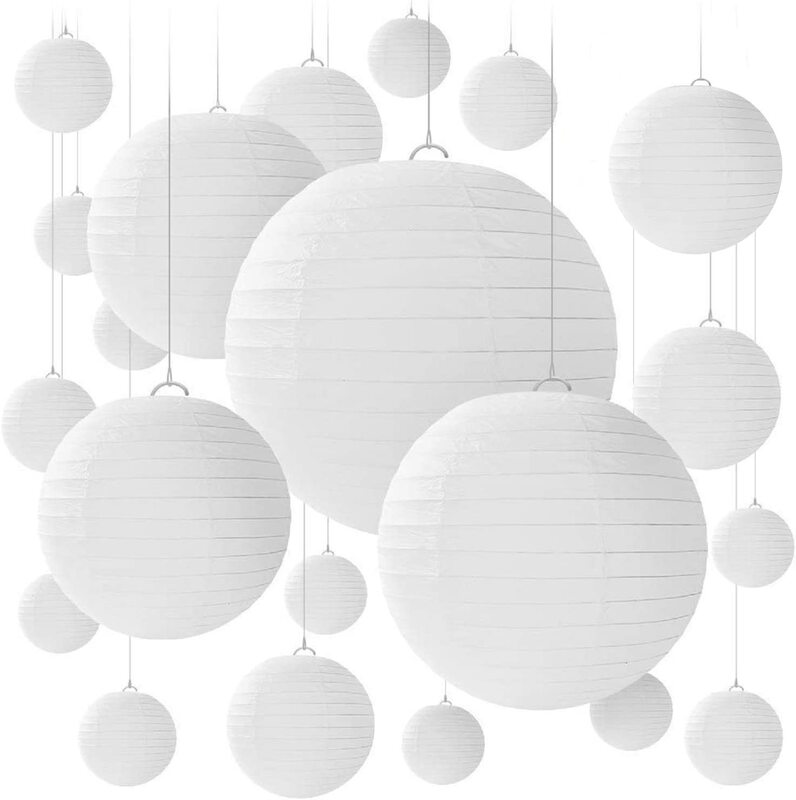 Cross-Border Hot-Selling Paper Lantern Decoration White Handmade DIY Kidsren's Painting Painted European Wedding Decoration Paper Lampshade Cross-Border Hot-Selling Paper Lantern Decoration White Handmade DIY Kidsren's Painting Painted European Wedding Decoration Paper Lampshade
