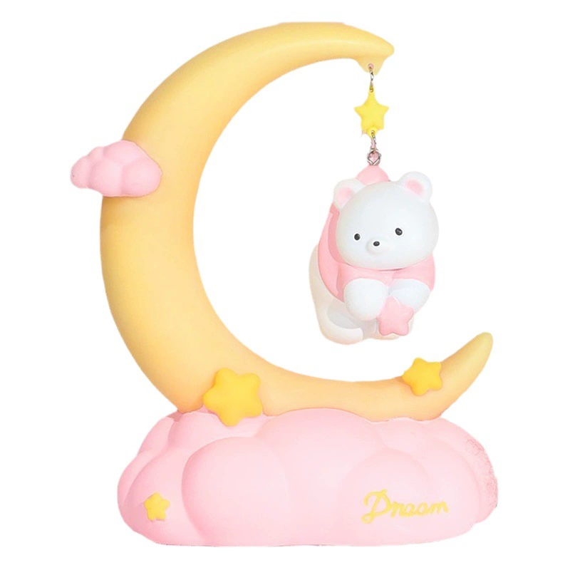 Хорошая ночь медведь ночник сбор звезды медведь лампа смола винил милый киоск креативный подарок на день рождения оптовая продажа