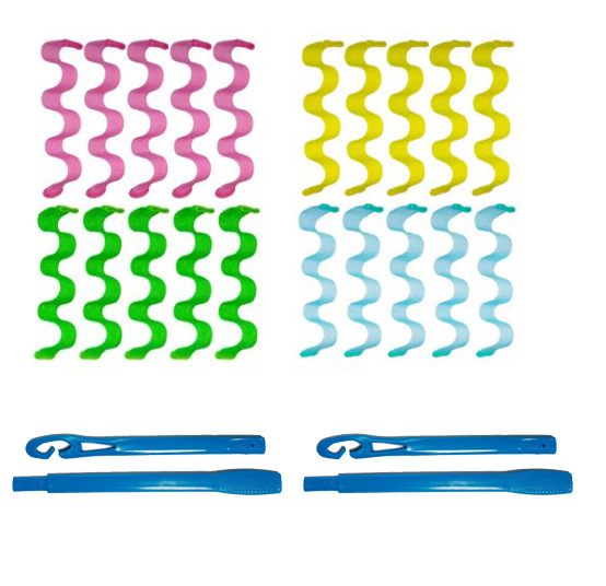 Transfronterizo multi-Tamaño de rollo de huevo ondulación del agua palo de curling manual de bricolaje Pelo Rizado artefacto updo artefacto no duele el pelo rizado