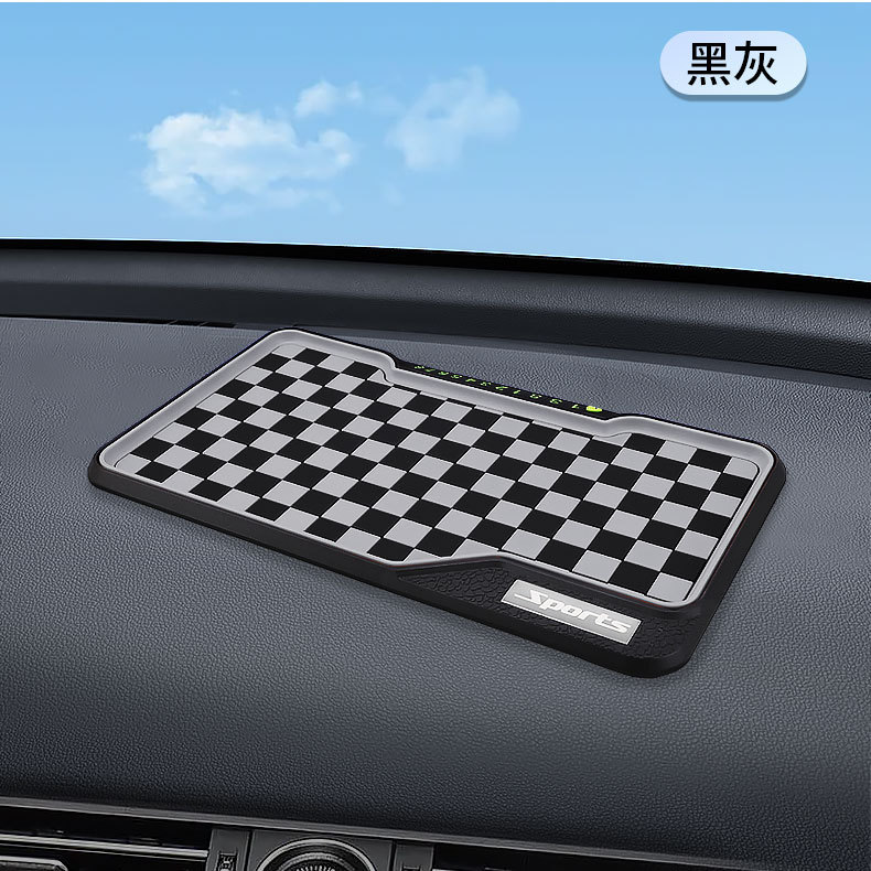 Car center console anti-slip mat with temporary parking number, car decoration, storage, and instrument panel protection