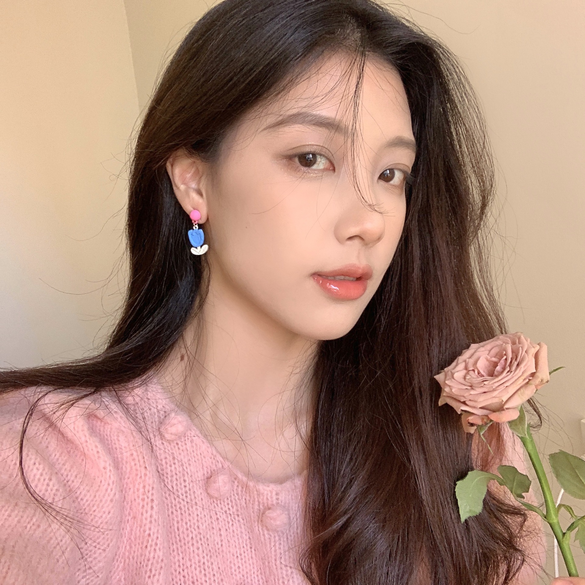 Holiday, Daily Occasion 1 Pair Simple Style Heart Shape Stoving Varnish Alloy Drop Earrings Ear Studs