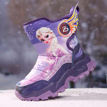 儿童靴子女冬季新款高筒雪地靴大棉保暖棉鞋童鞋女童加绒厚