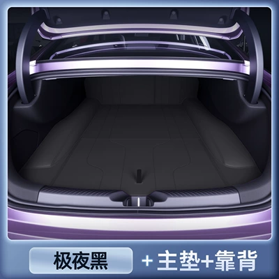 Complete Set of Deep Blue L06 — Trunk Mat - zhen-selection-extreme-night-black-main-cushion-backrest-anti-fouling-and-anti-wrinkle-dark-blue-l06