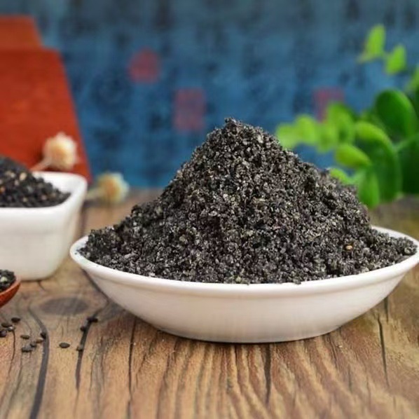 Freshly Milled Roasted Black Sesame Powder Hei Zhi Ma 500g Pure Ground Sesame for Drinks Baking and Congee quality and texture