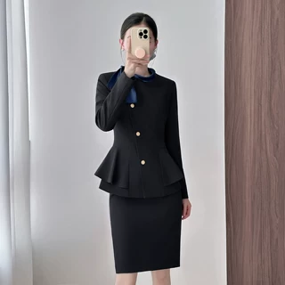 职业西装套装女春秋气质腰空姐制服酒店珠宝金店前台销售作服