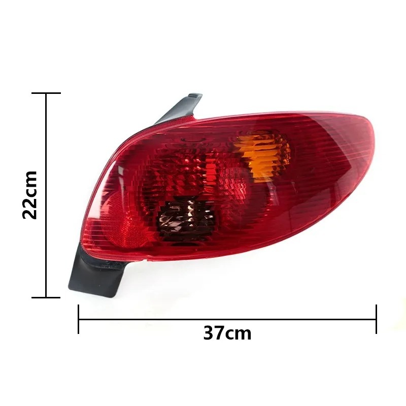 Suitable for Peugeot 206 Tail Light Semi-Assembly, Peugeot 206 Rear Tail Light, Car Tail Light, Rear Light Cover, Tail Light Shell