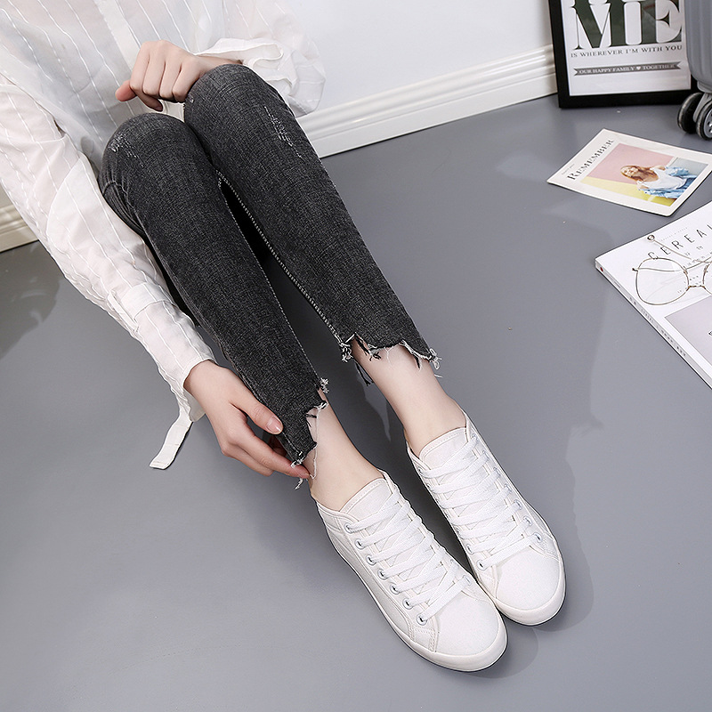 High-Top-Sneaker aus Segeltuch für Damen, weiche klassische Schuhe, lässige Damen-High-Top-Leinenschuhe, weiße Wanderschuhe_voghion.com