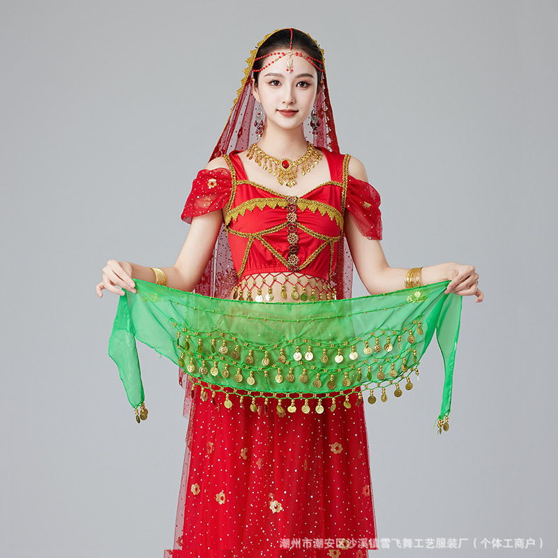 メーカー卸売りベリーダンス腰封腰鎖インドダンス腰巾ダンス演技服腰飾り手作り金貨公演|undefined