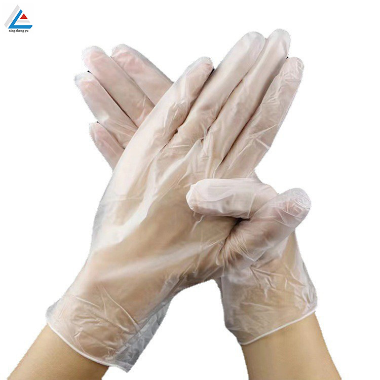 荐 一次性无粉PVC手套 9寸12寸PVC检查手套 白色透明防护手套防水