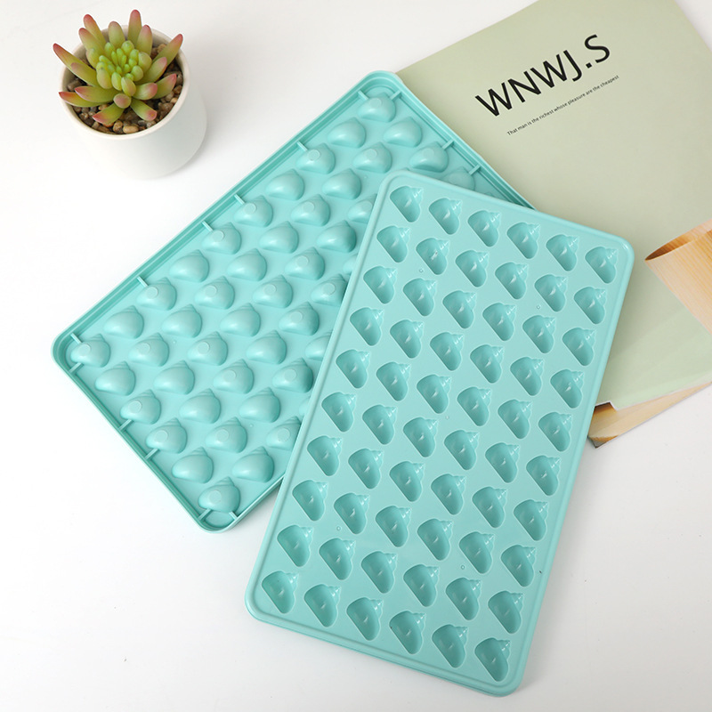 Nuevo molde de cubo de hielo de verano con tapa bandeja de hielo forma de concha creativa 60 rejilla cubo de hielo caja de hielo fabricante