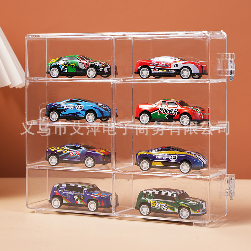 風火輪マッチ箱多美カード児童玩具車型収納箱1:64小型自動車防塵多格収納