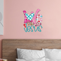 新款粉色情人節系列臥室餐廳牆面家居背景牆裝飾牆貼自粘防水貼紙