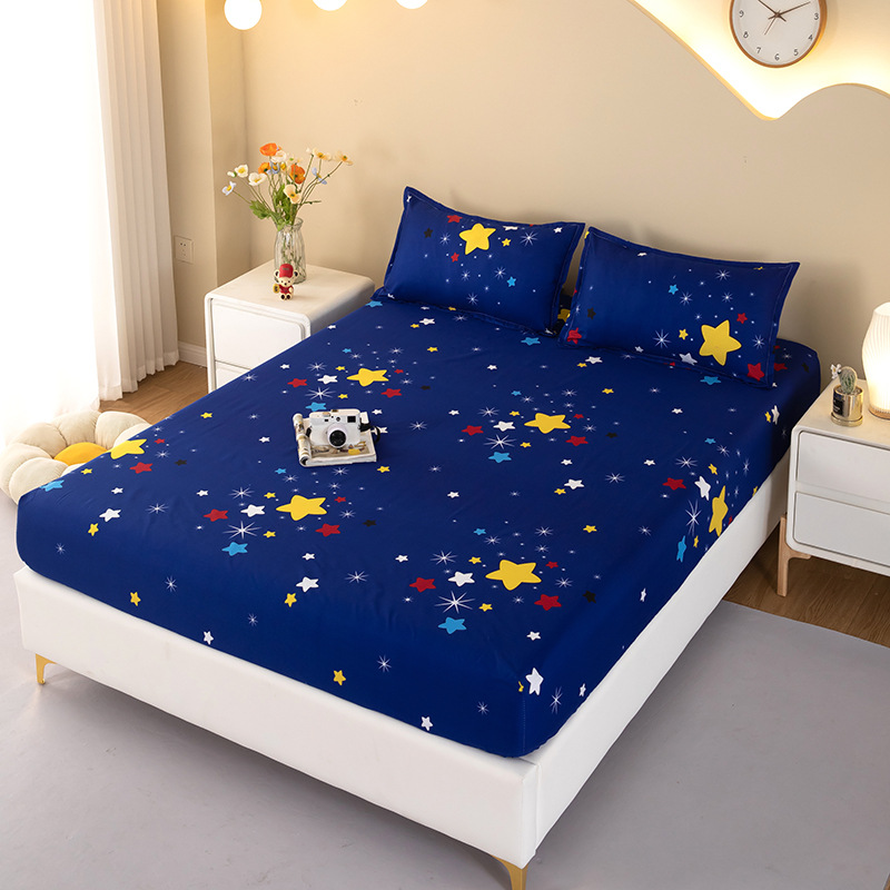 Printed bed hat all-inclusive mattress protector non-slip bedspread bed cover Simmons bed hat protector 1.8 bed free shipping