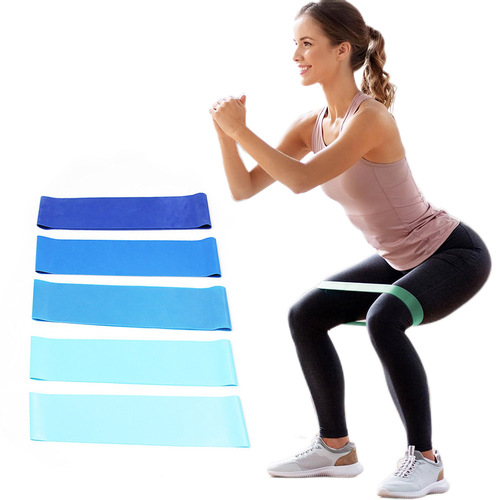 Cross-border supply of yoga elastic bands, TPE fitness body and butt rings, squat butt lift, latex gradient resistance rings