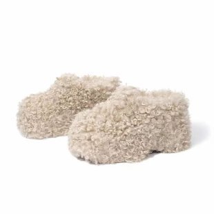 Ultra-Thick-Soled Furry Shoes, New Winter Outer Wear Baotou Slippers, Lamb Wool Warm Anti-Ski Boots, Height-Increasing Women's Shoes
