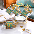 欧式骨瓷咖啡杯茶具英式奢华陶瓷下午茶红茶杯碟带勺轻奢咖啡套具
