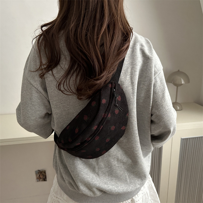 Bolso de mujer japonés bolso de pecho para mujeres 2024 nuevo nicho de cordillera fresas coreana bolso de mujer bolso de teléfono celular