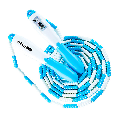 BT8502 counting bamboo section skipping rope, children's sports training skipping rope, examination physical test rope, soft bead section skipping rope, adjustable