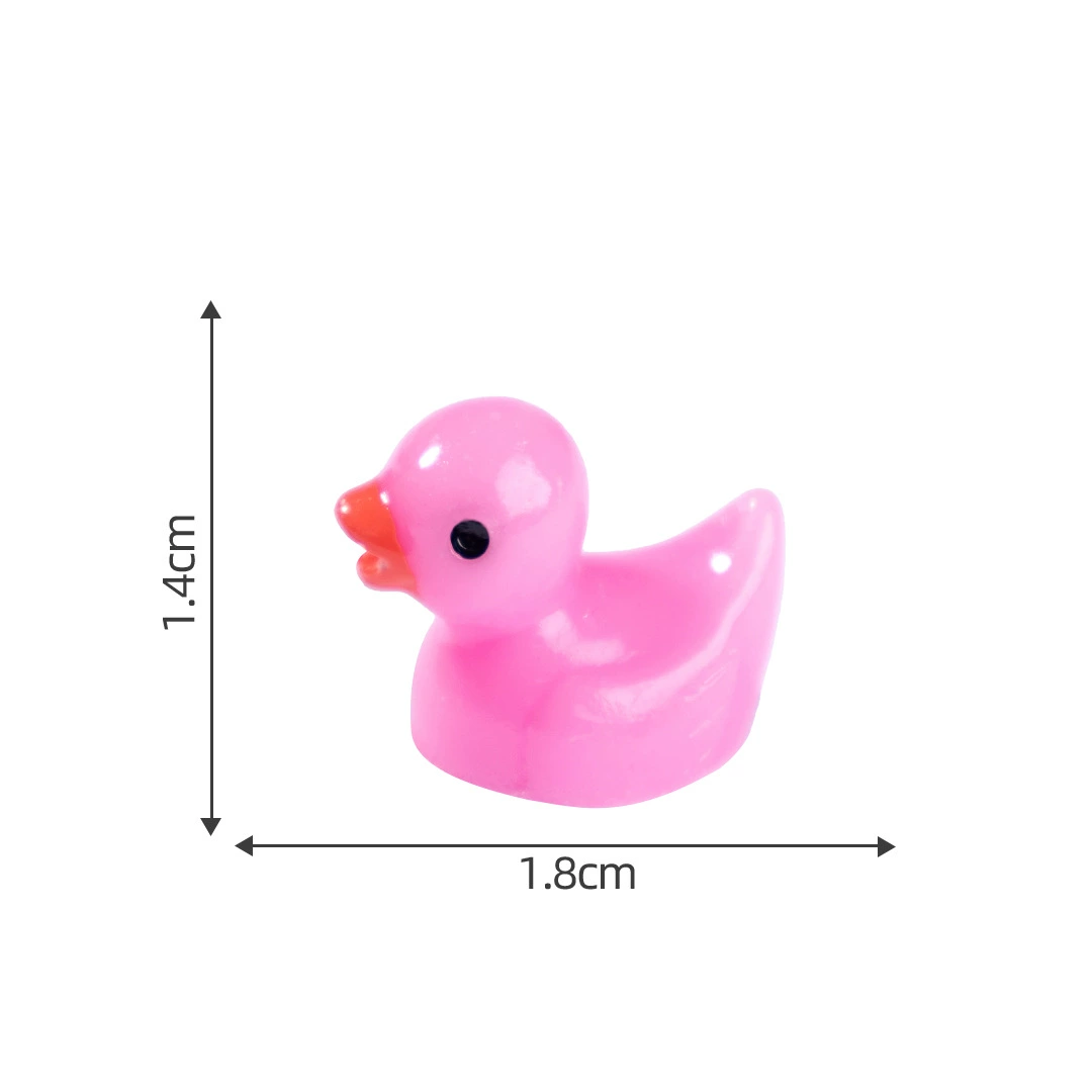 Pendant (B.Duck) mini duck minifigure, glossy resin, assorted colors, 1.8×1.2×1.6 cm