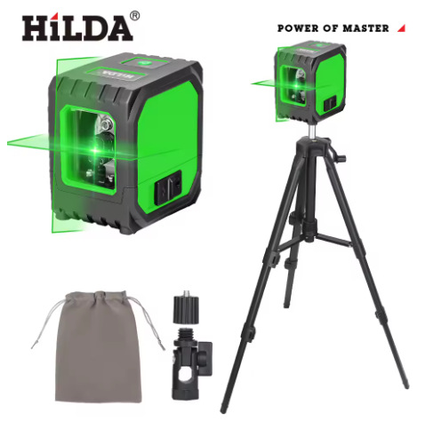 Nuevo Nivel Láser con Batería de Litio, Medidor de Nivel de Luz Potente, Proyector de Línea Láser Recargable para Exteriores, Autonivelante