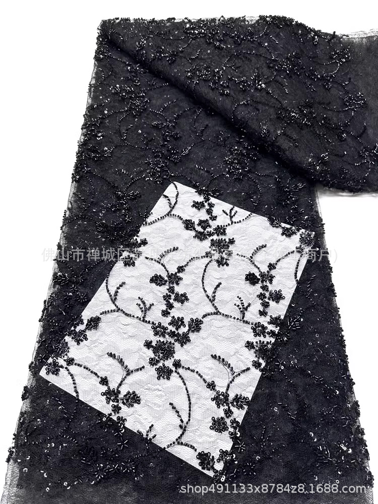 Tejido de encaje de bordado de cuentas 3D Gaoding moda del sudeste asiático anfitrión vestido de baile tela de mitzvah