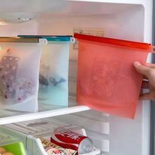 食物硅胶保鲜袋 蔬菜水果冷藏自封袋 食品冷冻保鲜收纳袋