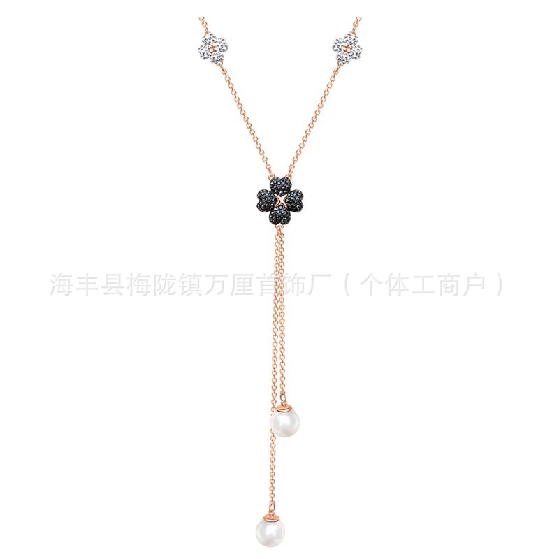 四叶草Y形流苏【玫瑰金色】