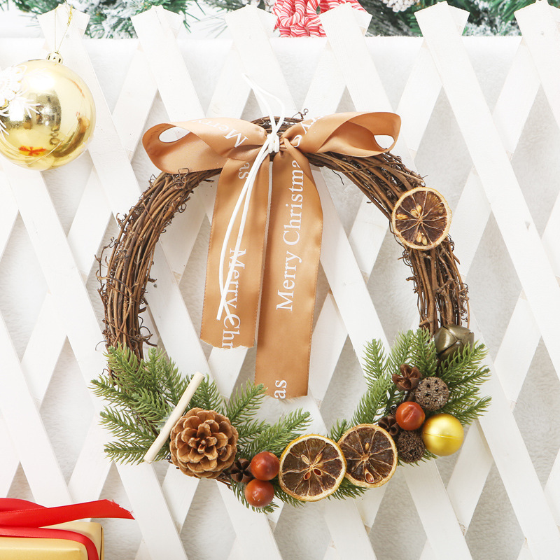 新品クリスマス装飾クリスマス籐30cmクリスマスリースクリスマスドア掛けホテルモールクリスマスペンダント|undefined
