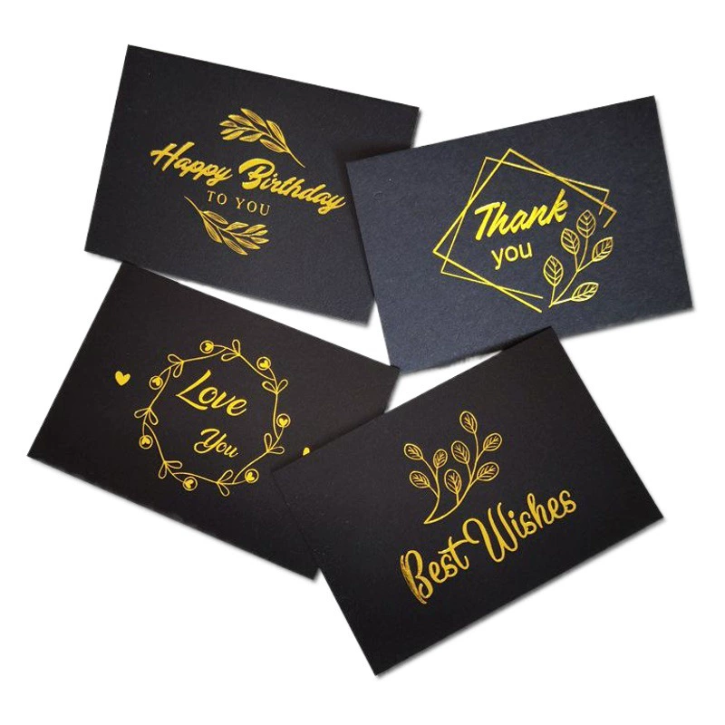 Творческое Благословение Маленькая Открытка Мини-Свадьба Спасибо Открытка Сообщение Подарочная Коробка Декоративная Открытка Бронзовый Цветок Поздравительная Открытка