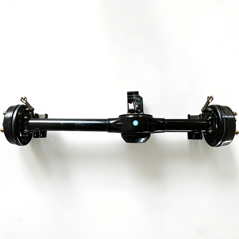 Tricycle Rear Axle Assembly, Thickened Axle Housing with Drum Brake, Integrated High and Low Speed Gear Shift, Universal Modification Parts for Electric Tricycles