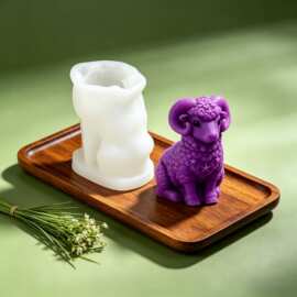 跨境星座白羊绵羊香薰蜡烛模具新款DIY小羊石膏肥皂树脂硅胶模具